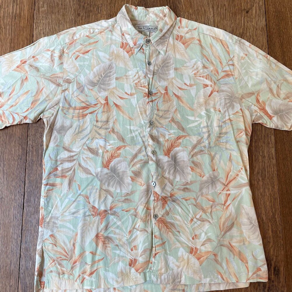Tori Richard Hawaiian Shirt - Medium, Tan